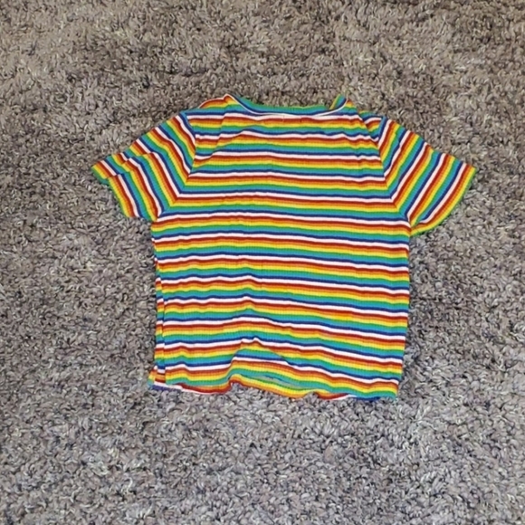 Forever 21 Rainbow Crop Top - Picture 2 of 8